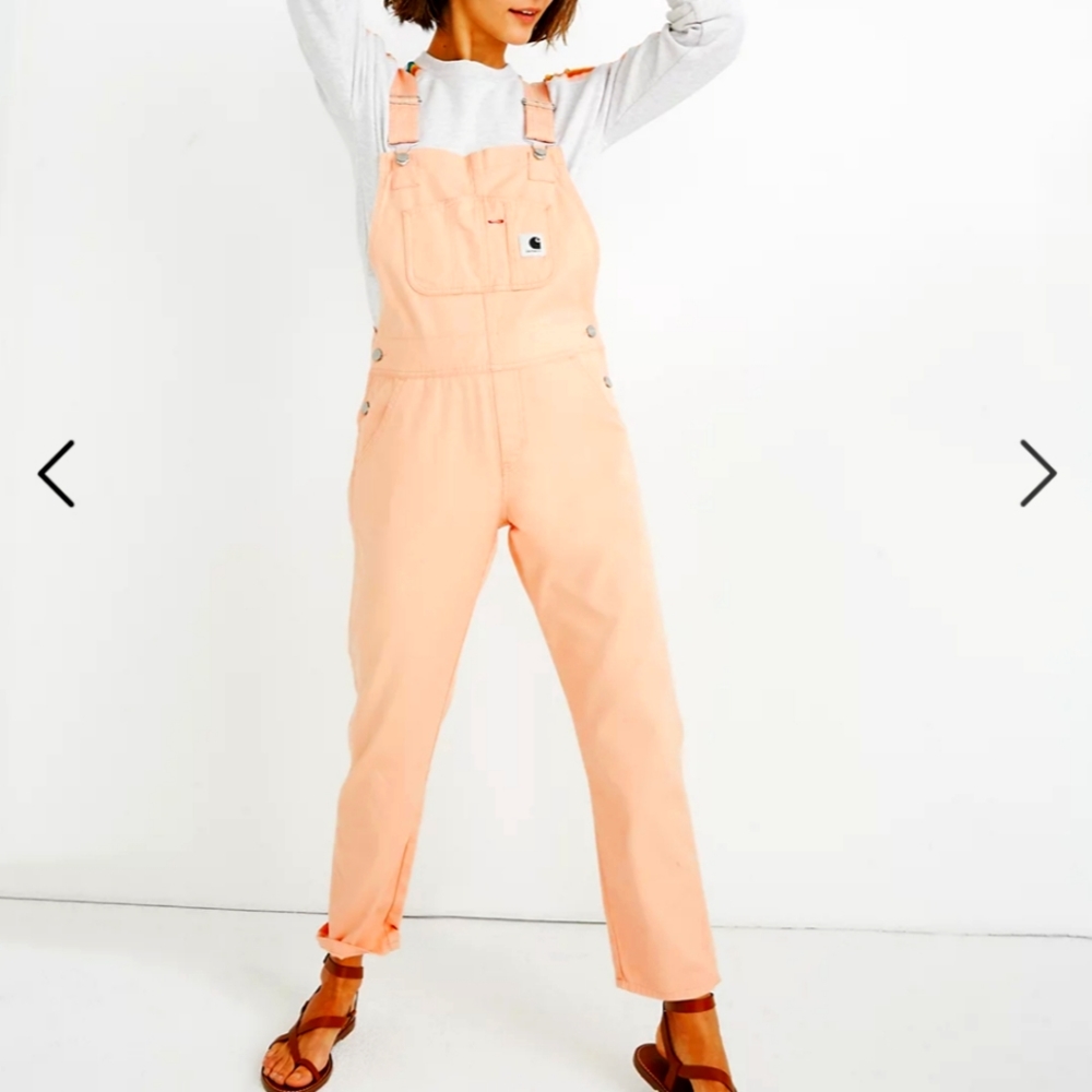 Peach Carhartt WIP Bib overalls